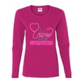 thumbnail image 2 of Wild Bobby, Funny Nurse Whats Your Superpower Nurse Week, Inspirational/Christian, Women Graphic Long Sleeve Tee, Fuschia, XX-Large, 2 of 4