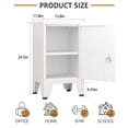 thumbnail image 2 of Armario de almacenamiento Pozdeg Metal Locker 24.5H con cerradura blanca, 2 of 8