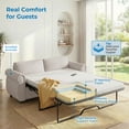 thumbnail image 2 of ZAFLY 2-in-1 Full Size Pull Out Sofa Bed | Convertible Loveseat with Mattress | Sleeper Sofa Couch for Living Room/Apartment, Beige, 2 of 9