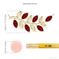 thumbnail image 3 of ANGARA Natural Marquise 1.08 ct Ruby Olive Branch Pendant in 14K Yellow Gold for Women (Size-5x2.5mm) | July Birthstone, Birthday, Anniversary, Jewelry Gift for Women | Natural Ruby Necklace, 3 of 8