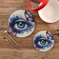 thumbnail image 2 of Watercolor Eye with Butterfly Pot Holders Trivets Set of 2 Cotton Hot Pads Mats for Hot Dishes Pots Pans Kitchen Cooking 7" 9.5", 2 of 7
