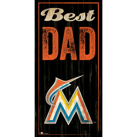 Miami Marlins 6'' x 12'' Best Dad Sign - No Size (Best Arepas In Miami)