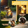 thumbnail image 5 of Magic Union Outdoor Water Fountain, Garden Decor Outside Indoor Waterfall Cascading Rock Fountain with Retro Decorative Faucet, Patio Resin Fountains for Yard, Deck, Porch and Home, Imitation Stump, 5 of 8