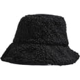 thumbnail image 4 of CoCopeaunts Women Bucket Hat Hats Double-Sided Artificial Lamb Solid Color Autumn Winter Warm Fisherman Hat Foldable Basin Hat, 4 of 8