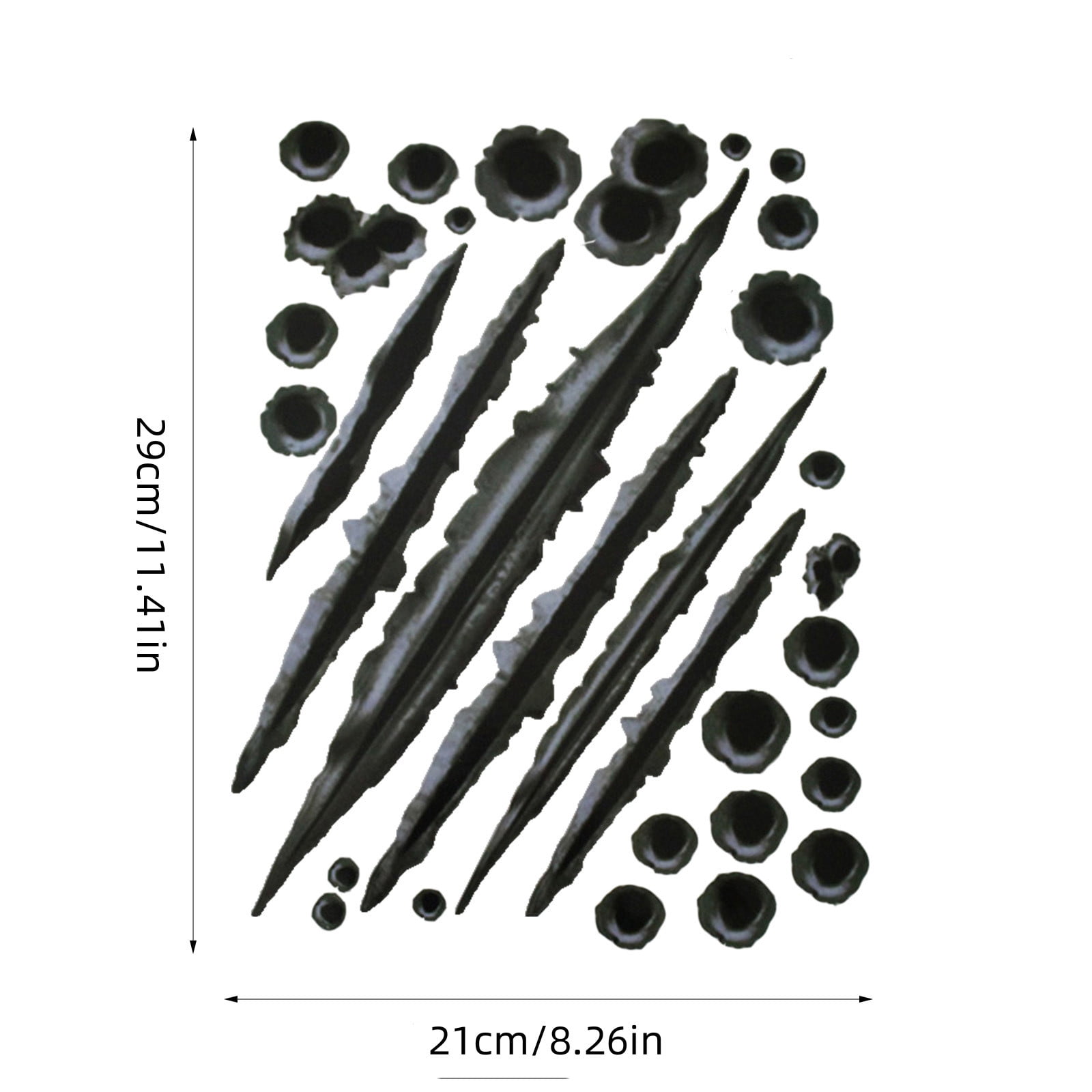 TOMALL 96 Type De 3D Balle Trou Voiture Autocollants