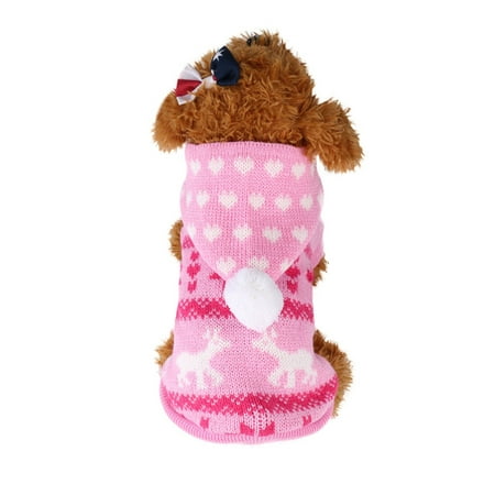 Knit Dog Hoodie Sweater Pet Cat Puppy Coat Small Pet Dog Warm Costume Apparel