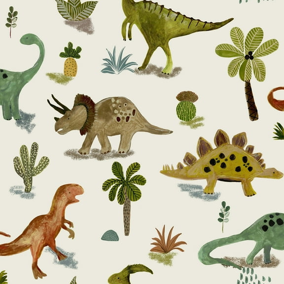 NEXT Natural Prehistoric Dinosaur and Friends Natural Wallpaper