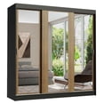 thumbnail image 2 of Ropero Closet Madesa Reno 3 Puertas y Espejo Negro Marrón, 2 of 5