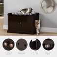 thumbnail image 4 of PAWLAND Lager Cat Washroom Storage Bench,cat Litter Box Enclosures -Espresso, 4 of 8