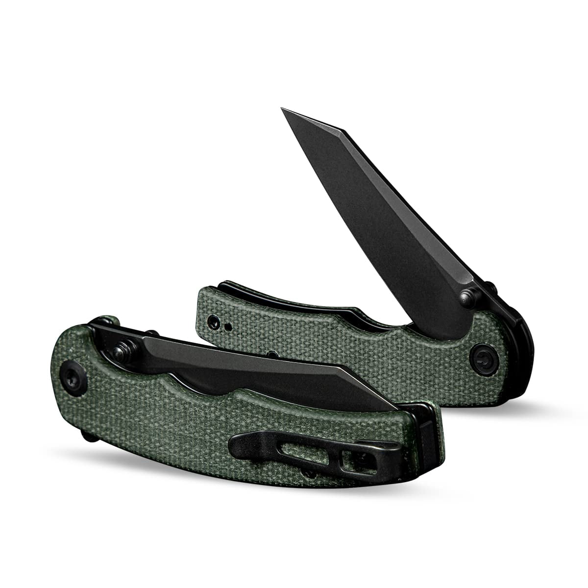 CIVIVI P87 Folder Kaila Cumings 2.9-in Nitro-V Blade Reverse Tanto, Micarta Handle with A Thumb Stud Liner Lock Folding Pocket Knife for Everyday Carry (Green)