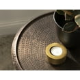 thumbnail image 7 of Kate and Laurel Sanzo Modern Pedestal Side Table, 15 x 15 x 24, Bronze, Decorative End Table with Hammered Tabletop for Use as a Bedroom Nightstand or Living Room Accent, 7 of 7