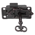 thumbnail image 1 of RUNROTOO 1Pcs Small Furniture Latch Black Antique Shape Lock for Shop Display Security, 1 of 7