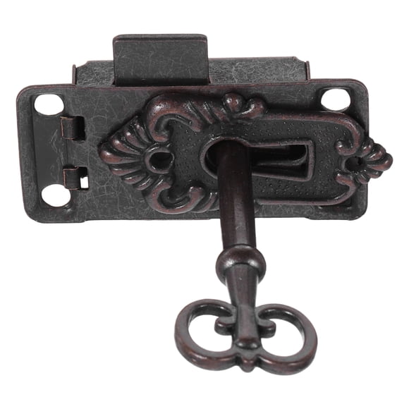FRCOLOR Jewelry Box Latches Jewelry Box Latches Special Small Box Packing Buckle Antique Wooden Gift Lock Alloy Latch Hook Locks Red Bronze,1.97"X0.98"X0.2"