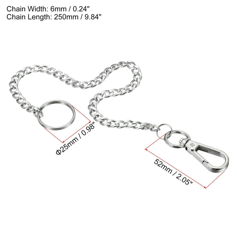 Stainless 21' In Long Chain Key Ring Replacement For Biker Bifold - Foto 7