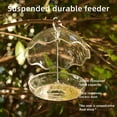 thumbnail image 5 of Windproof Waterproof Umbrella-Shaped Hanging Bird Feeder - Outdoor Bird Feeding Station for Garden Yard, Weather-Resistant Feeder, Durable Wild Bird Attractant for Backyard & Patio Decor, Transparent, 5 of 6