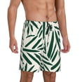 thumbnail image 2 of Sikiie Palm Branch With Leaves Mens Pajama Shorts, Lounge Pant, Men's shorts，Sleep Pj Shorts for Men-3X-Large, 2 of 6