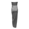 thumbnail image 5 of LYXSSBYX Summer Dresses for Women Clearance Women's Summer Solid Strapless Long Dress Beach Split Dress Party Club Dress, 5 of 5