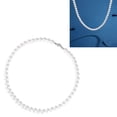 thumbnail image 4 of Collar de perlas de imitación para hombres y mujeres, collar de cadena de clavícula elegante a la moda, joyería para citas de bodas de 19,7 pulgadas, 4 of 10