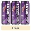 (3 pack) Mountain Dew Kickstart Grape Energizing Juice 16 fl oz Can
