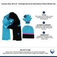 thumbnail image 7 of Connex Gear Girl's 8 - 16 Stripe Hat Scarf and Gloves 3 Piece Winter Set, 7 of 7