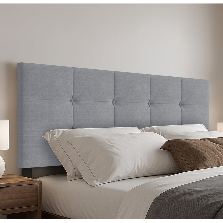 Home Design Gina Queen Tufted Upholstered Headboard photo 6