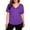 Purple-C-60324aa, variant on Trgacdwlo L-5XL Cold Shoulder Plus Size Summer Tops 4th of July 250 Years USA Anniversary Shirt Hide Belly Tunic Shirts for Women Hot Pink 5XL