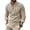 Khaki, variant on LEKWK Henley Shirts for Men Long Sleeve Linen Lace up Shirt Casual V-Neck Beach T-Shirts Tie Front Adjustable Sleeve T-Shirt Vacation Travel Holiday Tops
