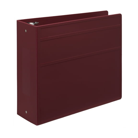 Carstens 4-Inch Heavy Duty 3-Ring Binder - Side Opening, Wine