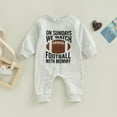 thumbnail image 2 of Kogui Baby Rompers Boys Sweater Baby Boy Romper Little Brother Outfit Long Sleeve Mama's Boy Little Dude Jumpsuit Fall One Piece Clothes 0 3 6 9 12 18 24 Months (White,12-18 Months), 2 of 8