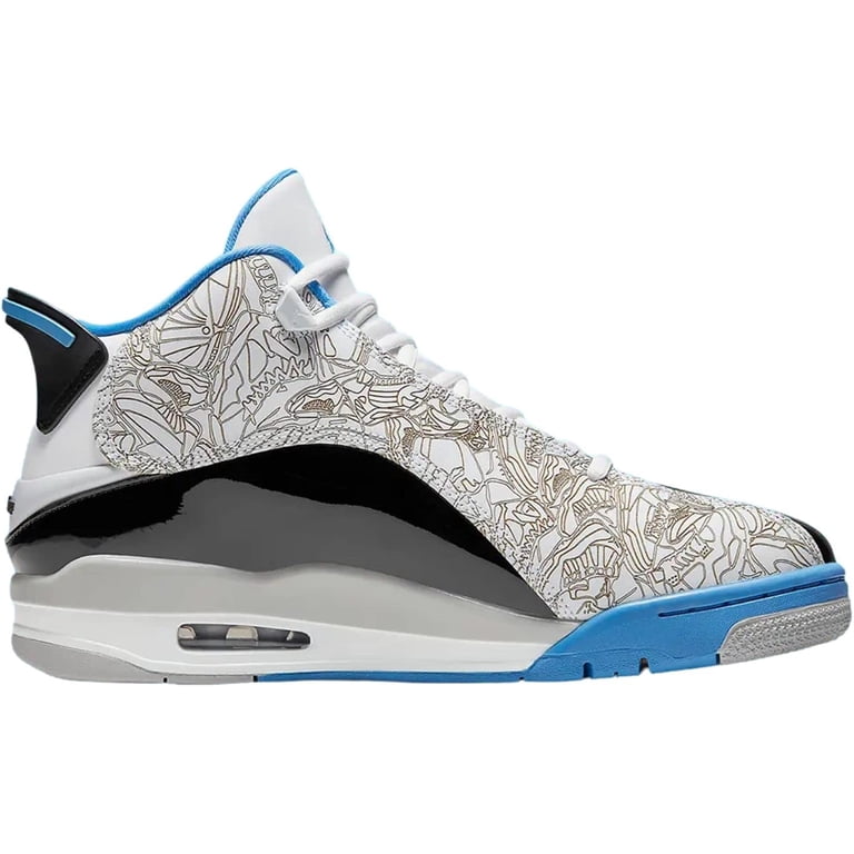 Jordan Mens Dub Zero Basketball Shoes,White/University Blue  display picture 2
