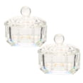 thumbnail image 1 of FELTECHELECTR 2 platos de cristal para uñas, vaso para manicura, vaso para líquido con tapa., 1 of 4