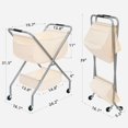 thumbnail image 2 of Carrito de lavandería STORAGE MANIAC plegable con ruedas de 65 L, color beige, 2 of 9