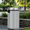 thumbnail image 6 of HELLONE 65 Liter Commercial Open Top Trash Can, Large Metal Trash Can, Heavy Duty Brushed Stainless Steel Garbage Can, for Home Office Kitchen Outdoor, Round, 6 of 7