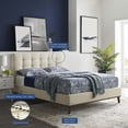 thumbnail image 6 of Modway McKenzie Biscuit Tufted Upholstered Fabric Queen Platform Bed in Beige, 6 of 8