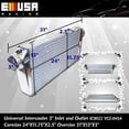 thumbnail image 6 of Universal Intercooler 31"X13"X3" 3" Inlet and Outlet Universal Intercooler 31"X13"X3" 3" Inlet and Outlet, 6 of 6