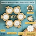 Artistic Passover Seder Plate Pomegranate Shape Seder Tray Shiny