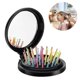 thumbnail image 1 of Folding Travel Mirror Hair Brushes Round Folding Pocket Hair Brush Mini Hair Comb Compact Travel Size Hair Massage Comb For Women And Girls, 1 of 4