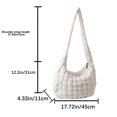 thumbnail image 4 of Bolsos Cruzados Bolsos Cruzados Bolso cruzadas con patrón de celosía acolchada de algodón de gran capacidad para el trabajo (blanco), 4 of 8