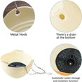 thumbnail image 5 of Macetas colgantes únicas, elegantes macetas de cerámica para plantas de interior y exterior con orificios de drenaje y tapón extraíble, macetas de plástico PP grueso resistentes a la intemperie para, 5 of 5