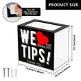 thumbnail image 2 of Threns Acrylic Tip Jar Lightweight and Sturdy 6×4×5 Inch Visible Tip Suggestion Ballot Box for Bar Restaurant Music Performance, 2 of 11