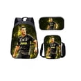 thumbnail image 1 of Conjunto de mochila infantil de 3 piezas con diseños de jugadores de fútbol para el colegio., 1 of 5