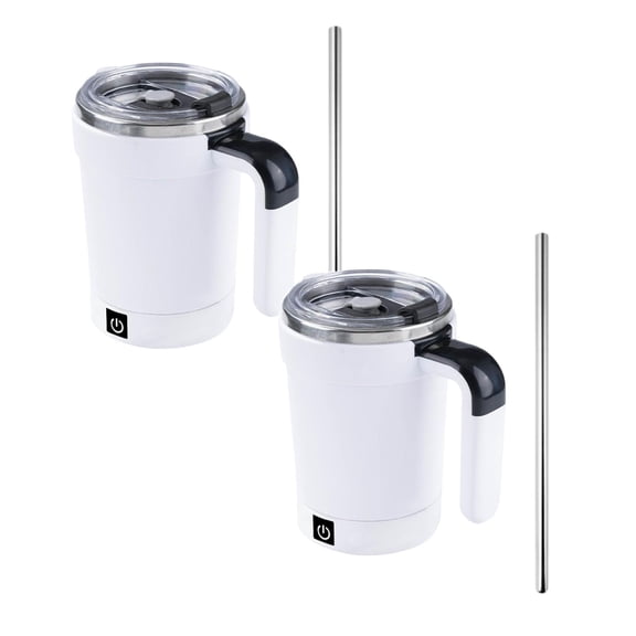 2Pcs Self Stirring Coffee Cup with Temp Display Rechargeable Smart Mixing Mug for Coffee Milk Hot Chocolate Automatic Stirrer Cup Portable for Home & Travel380Ml Happy 2026!