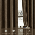 thumbnail image 4 of Chenille Velvet Curtains with Grommets Thermal Insulated Soundproof & Soft Durable Light-Filtering Drapes for Christmas Window Treatments, 4 Panels, 4 of 6
