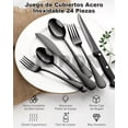 thumbnail image 3 of Juego De Cubiertos De Acero Inoxidable Negro Topon, 3 of 8