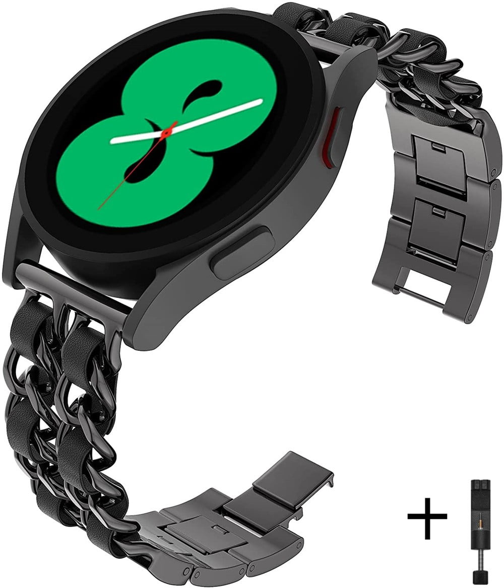 Leather+Metal Band for Samsung Galaxy Watch 5 Bands 40mm 44mm/5 Pro 45mm/Galaxy Watch 4 Band Leather+Metal Band for Samsung Galaxy Watch 5 Bands 40mm 44mm/5 Pro 45mm/Galaxy Watch 4 Band