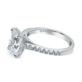 thumbnail image 3 of BERRICLE Sterling Silver Solitaire Wedding Engagement Rings 2.6 Carat Emerald Cut Cubic Zirconia CZ Promise Ring for Women, Rhodium Plated Size 5.5, 3 of 8