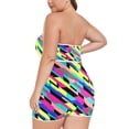 thumbnail image 7 of Ocean Blues Women's and Women's Plus Size Swimwear Bandeau One Piece Boyleg Jumpsuit Bathing Suits , Size Medium, 7 of 7