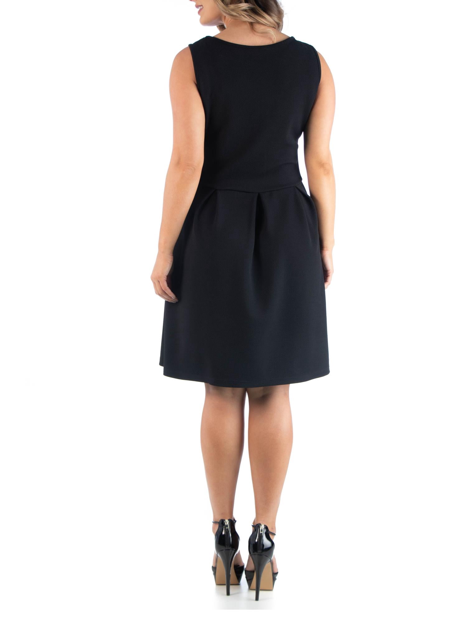 24/7 Comfort Apparel Women's Plus Size Sleeveless Dress with Pockets