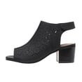 thumbnail image 6 of NOKIO Women Summer Solid Hook Loop Casual Hollow Out Open Toe Square Heels Comfortable Beach Shoes Sandals Shoes High Heel Fashion Sandal with Adjustable Ankle Strap, 6 of 8