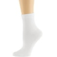 thumbnail image 5 of 7BIGSTARS KINGDOM Women's Seamless Bamboo Diabetic Ankle Socks, Non-Binding Loose Fit - 4 Pack Large - Solid Extra Wide - Sock Size 10-12 Shoe Size 8-12 L White, 5 of 10
